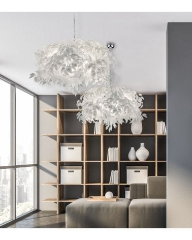 Lámpara Colgante White Leaves 4xE14 28 W