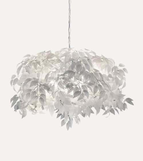 Lámpara Colgante White Leaves 4xE14 28 W