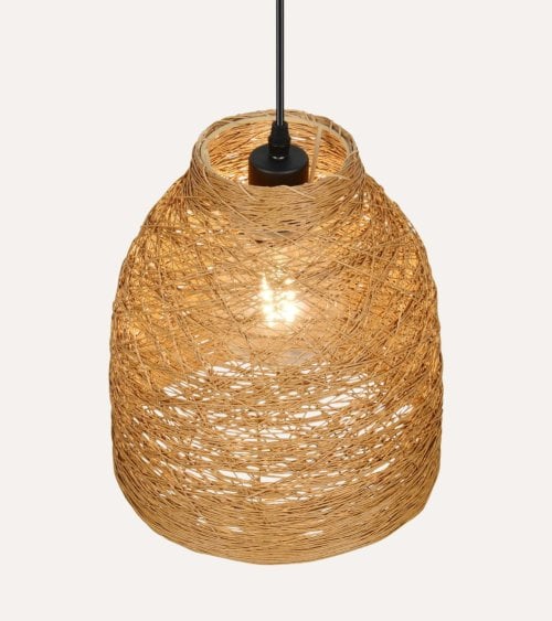 Lámpara Colgante Joelin E27 10 W de Ratán