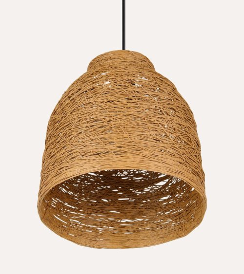 Lámpara Colgante Joelin E27 10 W de Ratán