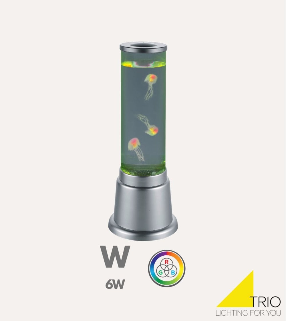 Lámpara de Lava con Medusas en Movimiento y Luz de Colores