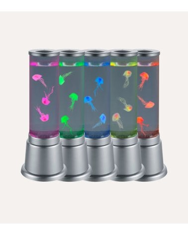 Lámpara de Lava con Medusas en Movimiento y Luz de Colores