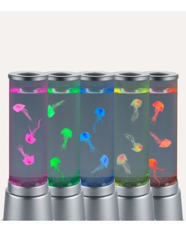 Lámpara de Lava con Medusas en Movimiento y Luz de Colores