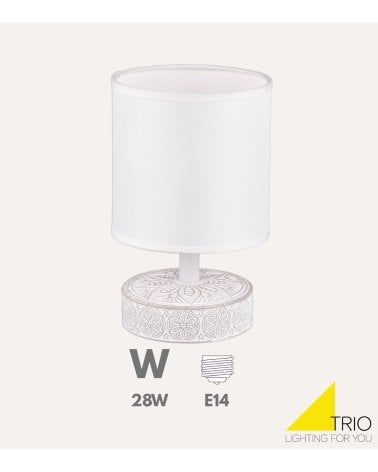 Lámpara de Mesa Marie de Cerámica y Tela