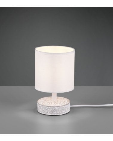 Lámpara de Mesa Marie de Cerámica y Tela