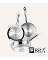 Set de 3 Sartenes Profesional de Acero Inoxidable 18/10