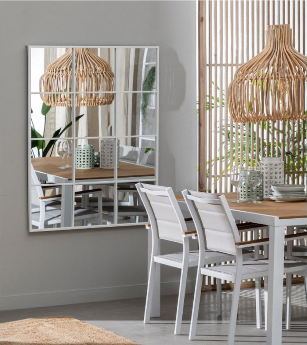 Espejo con Forma de Ventana en Color Blanco-1