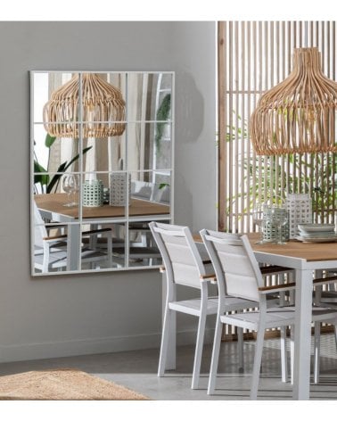 Espejo con Forma de Ventana en Color Blanco-1