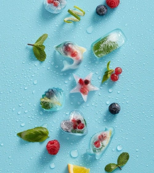 Cubitera para 18 Hielos Redondos de Silicona de Platino