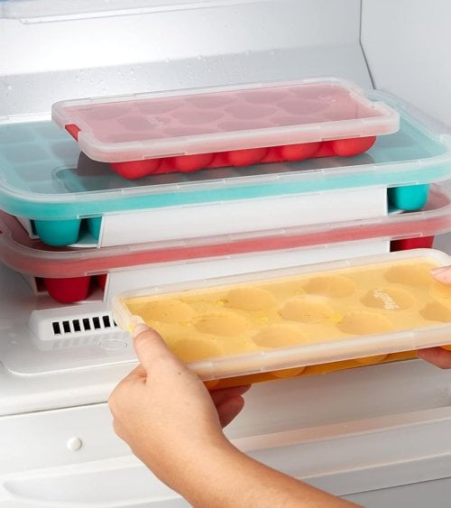 Cubitera para 18 Hielos Redondos de Silicona de Platino