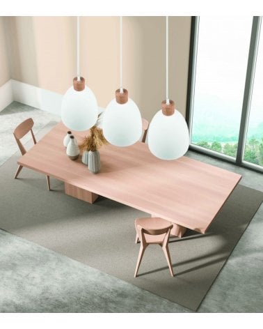 Lámpara Colgante Jagger E27 40 W de Madera y Metal