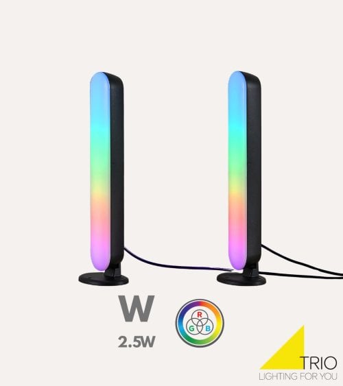 Lámpara de Mesa Doble Gamer LED con Color Controlado por Sonido