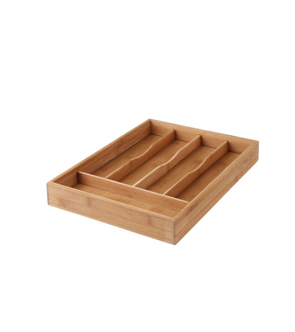 Cubertero de Bambú con 5 Compartimentos