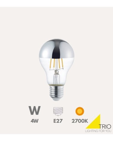 Bombilla LED Plata E27 4 W Efecto Cabeza de Espejo