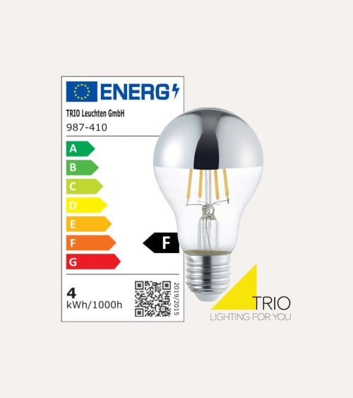 Bombilla LED Plata E27 4 W Efecto Cabeza de Espejo