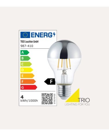 Bombilla LED Plata E27 4 W Efecto Cabeza de Espejo