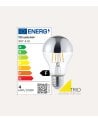 Bombilla LED Plata E27 4 W Efecto Cabeza de Espejo