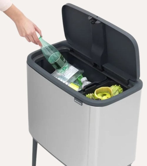 Cubo con Patas Bo Touch Bin de 11 + 23 L