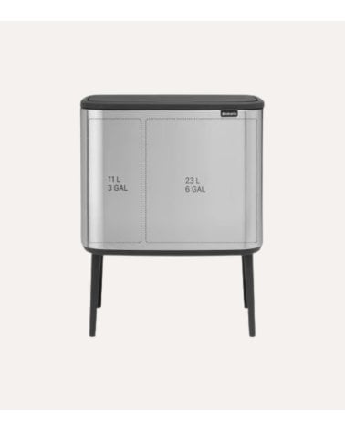 Cubo con Patas Bo Touch Bin de 11 + 23 L