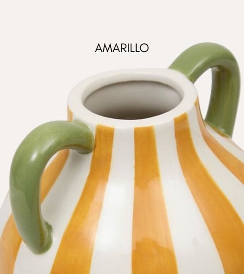 Jarrón con Asas Chéri de Cerámica