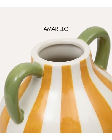 Jarrón con Asas Chéri de Cerámica