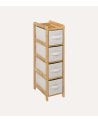 Estantería para Baño Tidy Box con 4 Cestas de Bambú