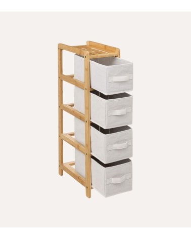 Estantería para Baño Tidy Box con 4 Cestas de Bambú