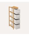 Estantería para Baño Tidy Box con 4 Cestas de Bambú