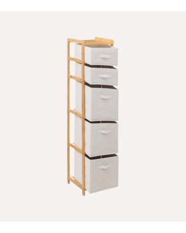 Estantería para Baño Tidy Box con 5 Cestas de Bambú