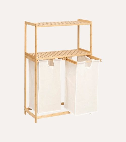 Estantería para Baño Tidy Box con 2 Sacos de Bambú