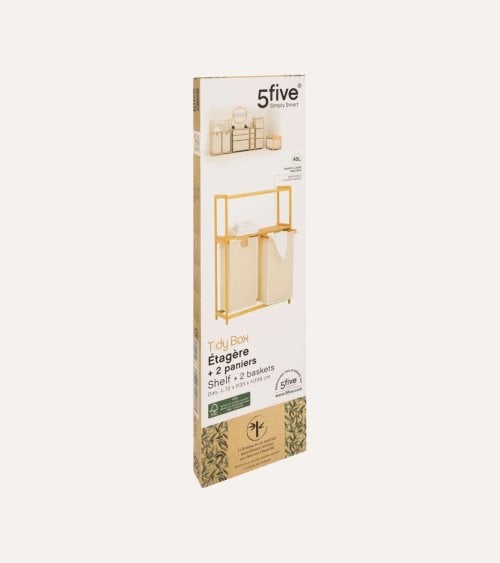 Estantería para Baño Tidy Box con 2 Sacos de Bambú