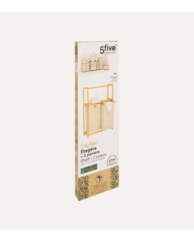 Estantería para Baño Tidy Box con 2 Sacos de Bambú