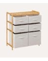 Estantería para Baño Tidy Box con 6 Cestas de Bambú