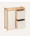 Estantería para Baño Tidy Box con 2 Cestas y Un Saco de Bambú