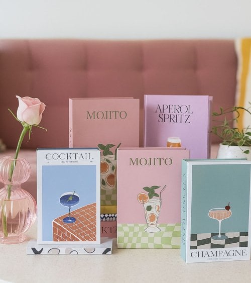 Libro Decorativo Cocktails con Compartimiento