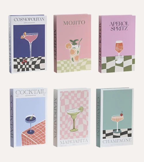 Libro Decorativo Cocktails con Compartimiento