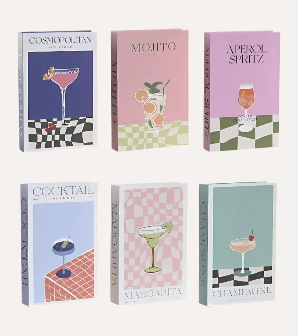 Libro Decorativo Cocktails con Compartimiento