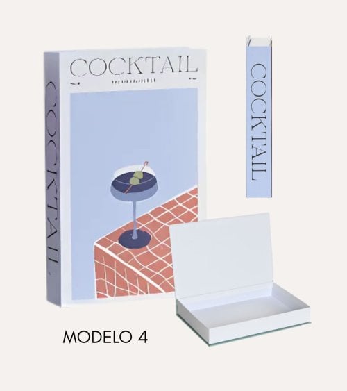 Libro Decorativo Cocktails con Compartimiento