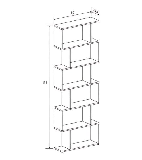 Estantería Asimétrica Aura de Melamina