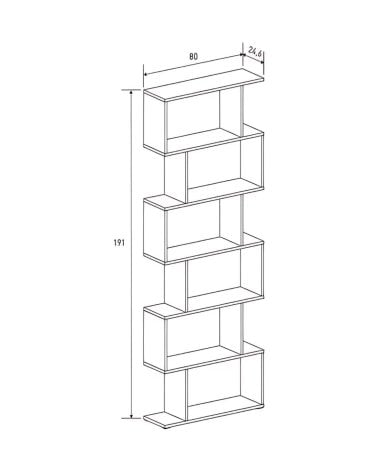 Estantería Asimétrica Aura de Melamina