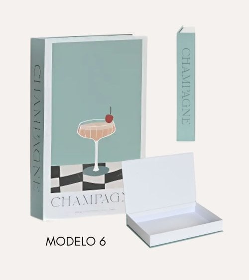 Libro Decorativo Cocktails con Compartimiento