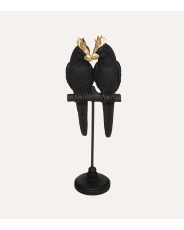 Figura Decorativa Pareja de Pajaritos de Poliresina