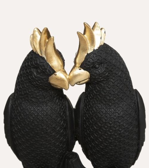 Figura Decorativa Pareja de Pajaritos de Poliresina