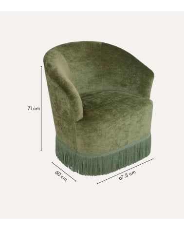 Sillón de Chenila Alanya de Madera