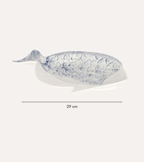 Bandeja Decorativa Pez Favignana de Porcelana