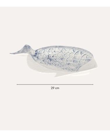 Bandeja Decorativa Pez Favignana de Porcelana