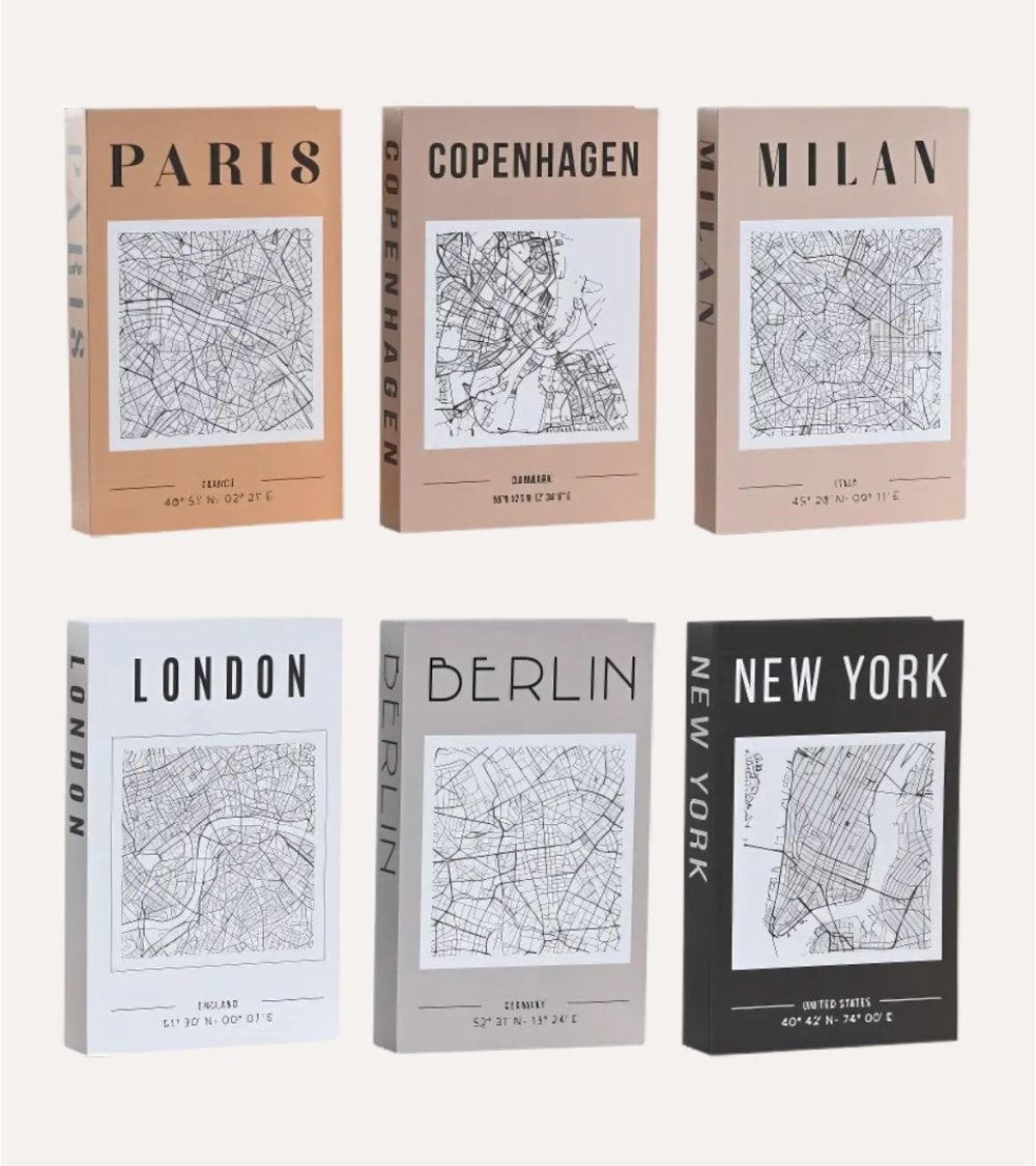 Libro Decorativo Ciudad con Compartimiento