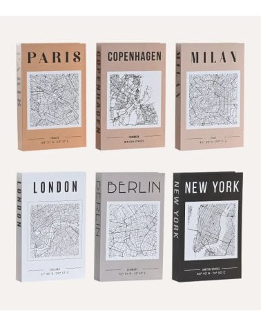 Libro Decorativo Ciudad con Compartimiento