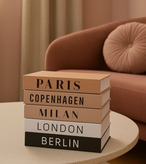 Libro Decorativo Ciudad con Compartimiento