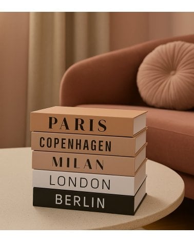 Libro Decorativo Ciudad con Compartimiento